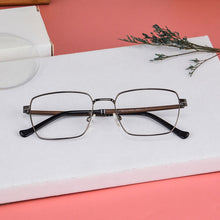 Загрузить изображение в средство просмотра галереи, SHINU титановая оправа для очков, мужские очки с защитой от синего света, мультифокусные очки для чтения по индивидуальному заказу, очки для ближнего и дальнего света-W911
