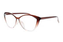 Carregar imagem no visualizador da galeria, Óculos de leitura femininos Cateye com lentes limpas e anti-luz azul - 5865
