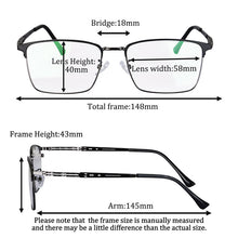 Загрузить изображение в средство просмотра галереи, SHINU большая оправа для мужчин, титановые очки с большим лицом, легкие и прочные очки-J3832
