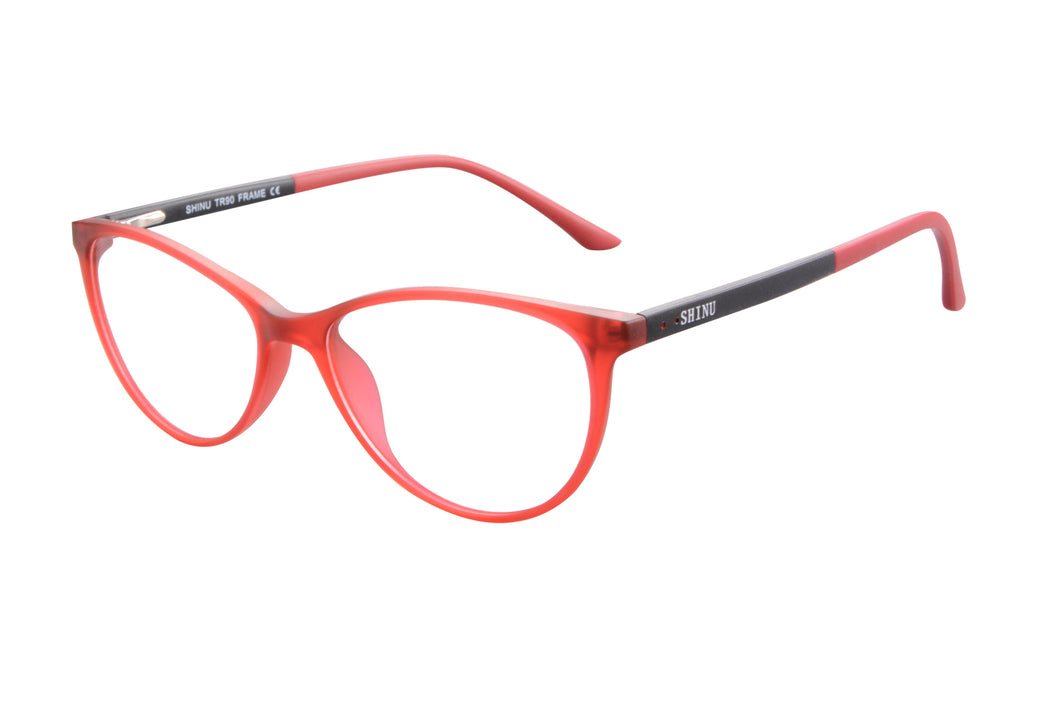 SHINU Blue Light Blocking Myopia Glasses for Distance Women Small Face Frame Shortsighted Eyeglasses MSH086