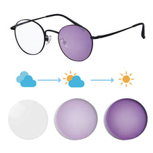 Загрузить изображение в средство просмотра галереи, SHINU титановая оправа для очков, женские фотохромные линзы, розовые, фиолетовые очки по рецепту, очки для близорукости-3,0, женские очки 8340
