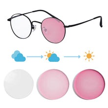 Загрузить изображение в средство просмотра галереи, SHINU титановая оправа для очков, женские фотохромные линзы, розовые, фиолетовые очки по рецепту, очки для близорукости-3,0, женские очки 8340

