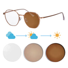 Load image into Gallery viewer, Women&#39;s eyeglasses with Photochromic Prescription glasses woman myopia photochromic glasses 1.56 index single vision 8329
