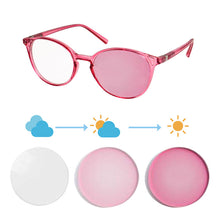 Load image into Gallery viewer, SHINU See Far See Near Photochromic Glasses for Women Change Pink Lens Eyeglasses Transition Glasses Outside SH073
