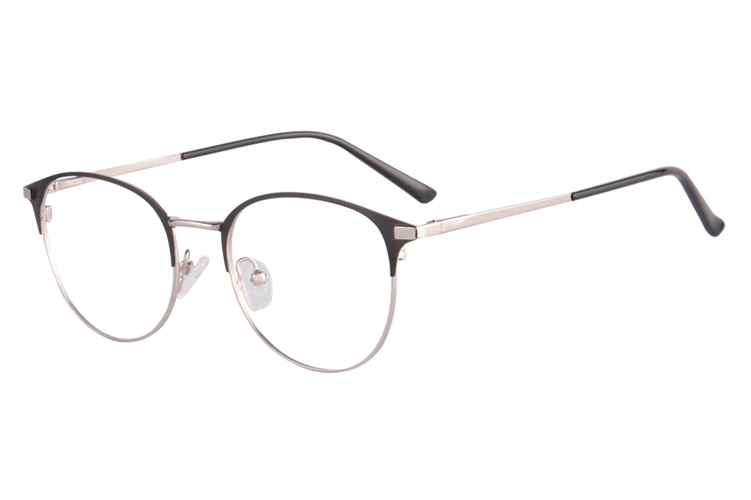 Прогрессивные мультифокусные очки для чтения с прозрачными линзами в металлическом каркасе - DC2036