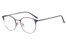 Carregar imagem no visualizador da galeria, Lente limpa com armação de metal anti luz azul óculos de leitura multifoco progressivos - DC2036
