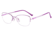 Load image into Gallery viewer, Metal Half Frames Clean Lens Anti Blue Light Myopia Glasses- DC5071
