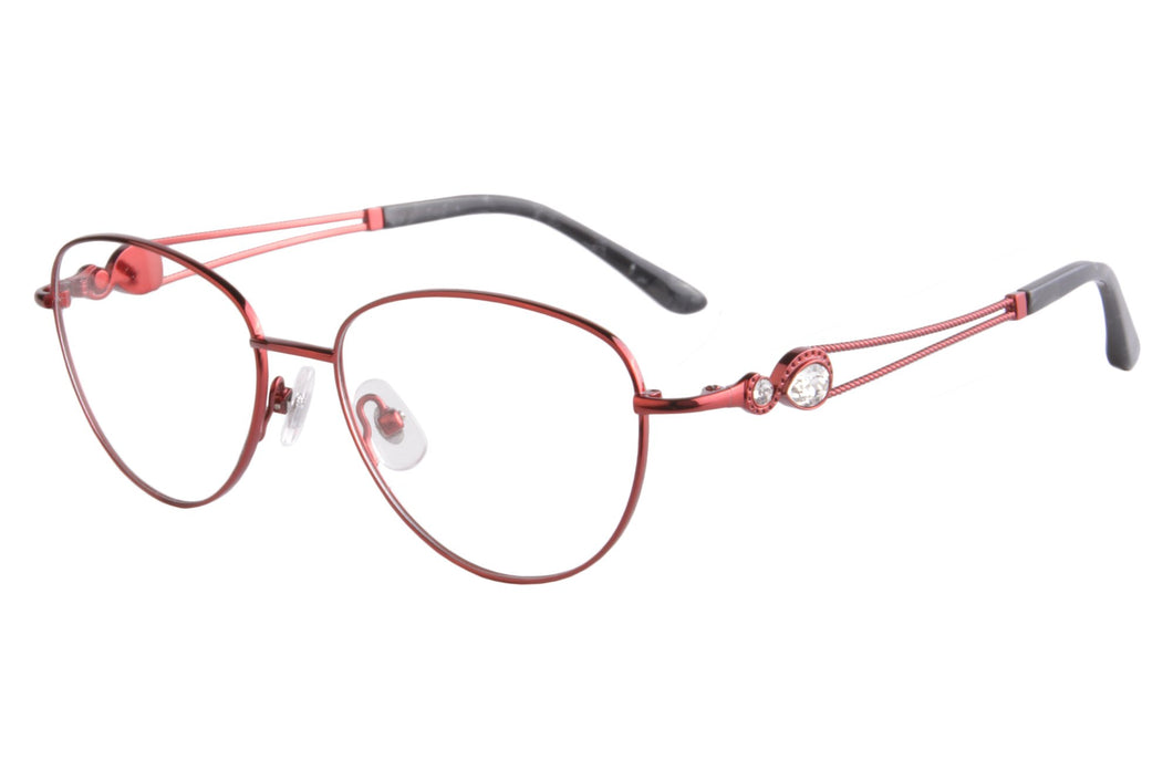 Óculos de leitura femininos de titânio com lentes limpas e anti luz azul - FA970