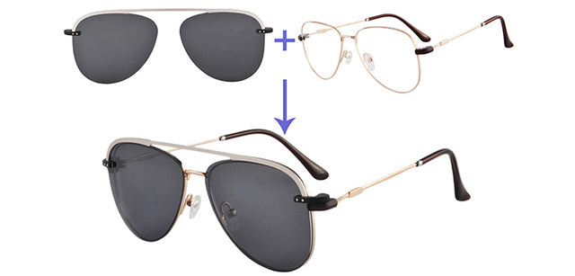 Солнцезащитные очки для мужчин, поляризационные очки на клипсе, очки с синим светом, компьютерные очки, астигматизм, диоптрия, близорукость, мужские очки