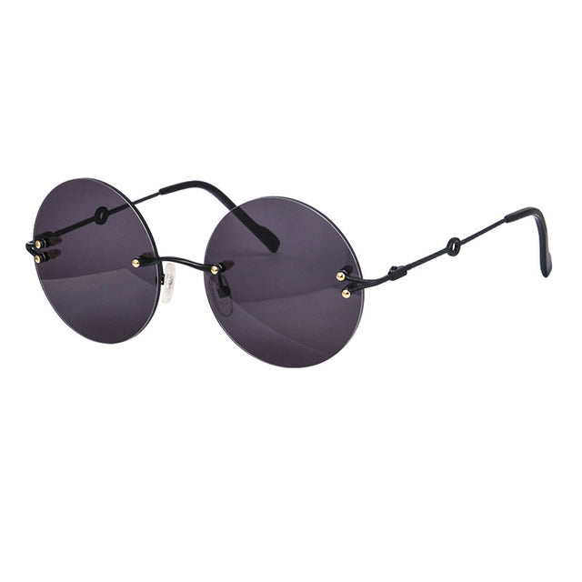 Солнцезащитные очки без оправы для мужчин и женщин, поляризационные солнцезащитные очки, очки по рецепту, винтажные дизайнерские круглые солнцезащитные очки, минус 3 размера