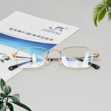 Carregar imagem no visualizador da galeria, Óculos de titânio óculos masculinos óculos de leitura progressiva óculos de prescrição de visão única astigmatismo lentes bluelight
