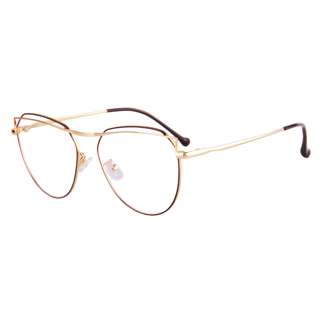 Прогрессивные мультифокусные очки для чтения с защитой от синего света в металлической оправе - S111015