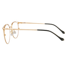 Carregar imagem no visualizador da galeria, Armações de metal redondas lentes limpas óculos anti-luz azul para miopia - S11138
