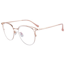 Load image into Gallery viewer, Round Metal Frames Clean Lens Anti Blue Light Myopia Glasses- S11138
