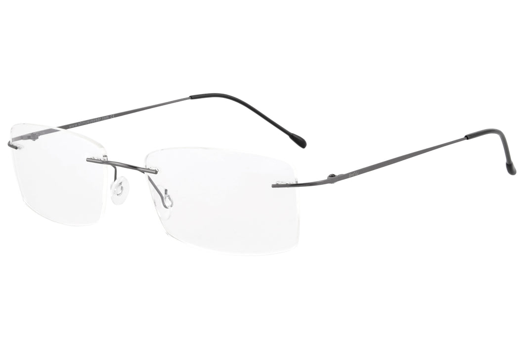 Shinu óculos de computador com bloqueio de luz azul, armação sem aro de titânio para homens e mulheres, óculos anti luz azul para leitura-T1024