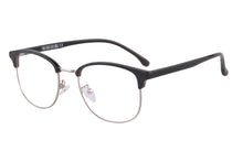 Carregar imagem no visualizador da galeria, Meia armação masculina óculos anti-azul para miopia leve - T6595
