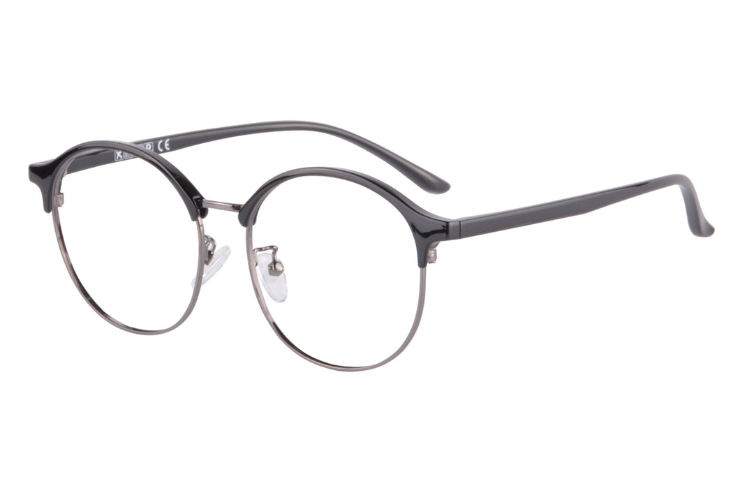Óculos de leitura multifoco progressivo de lente anti azul de meia armação-T6621